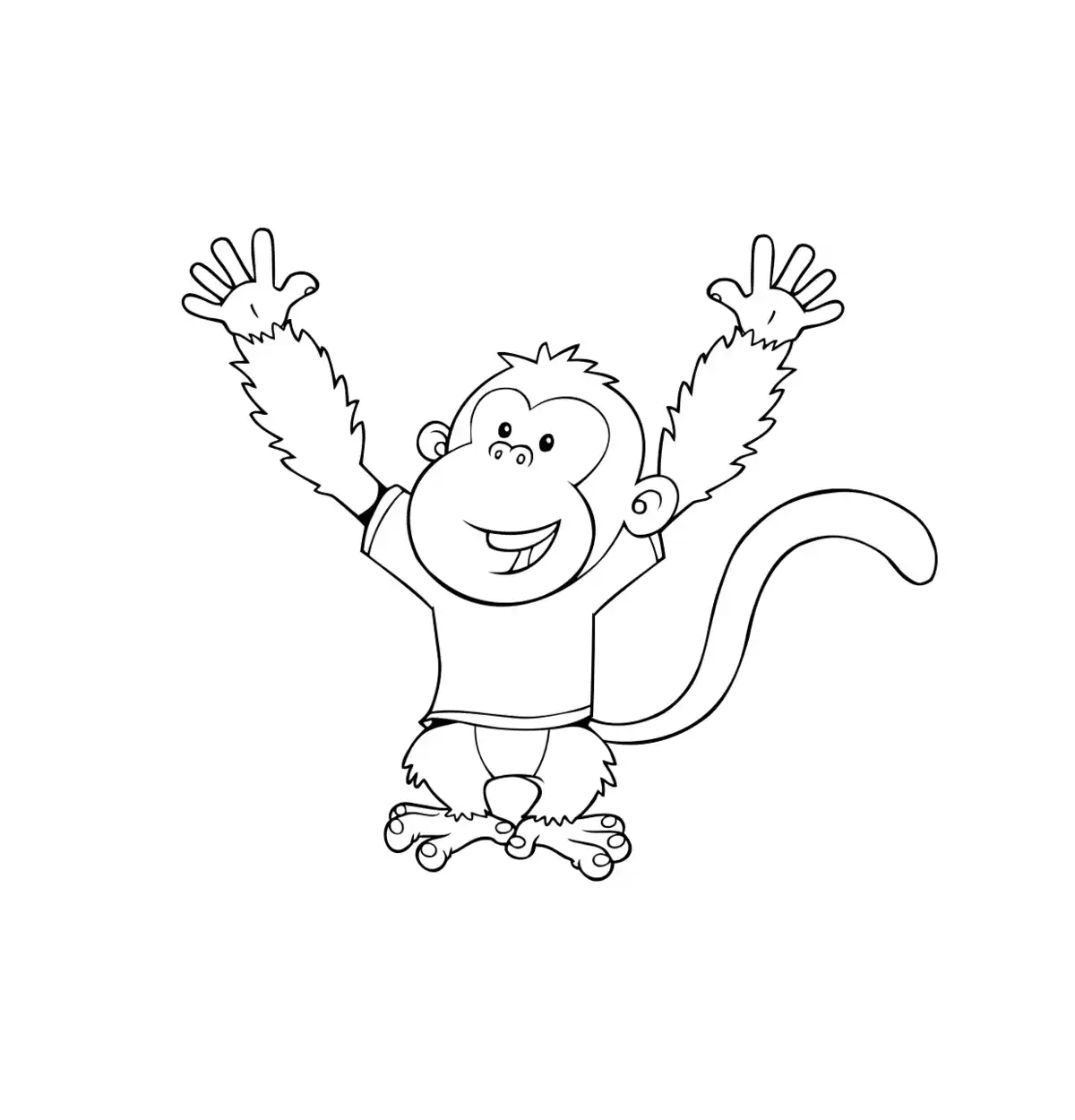 Free Coloring Pages PDF, Monkey Kids Coloring Pages Pdf